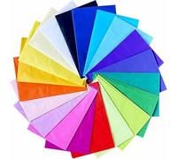 RFE 40pk Coloured Tissue Paper for Wrapping Gifts & Crafts, 75x50cm, Mixed Colours, Christmas & Gift Wrapping