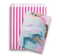 RFE 5" x 7" Striped Candy Sweet Paper Bags | Wedding Buffet Favour Cake Gift Pick n Mix Shop | Premium Quality UK Made *CHOOSE SIZE & QUANTITY* (Pink, 50 Bags)