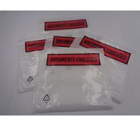 RFE Document Enclosed Wallets Printed Peel & Seal Clear Plastic Envelopes/Sleeves/Pockets/Wallets | Attach Invoices, Packing Lists & Delivery Notes to Parcels (100, DL Printed)