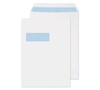 RFE Pack of 50 - C4 / A4 White Mailing Envelopes with Window Self Seal for Posting mailing Home Office, Ecommerce and Business 90gsm 229 x 324mm