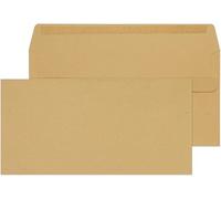 RFE Pack of 50 - DL Manilla Brown Mailing Envelopes Self Seal for Posting mailing Home Office, Ecommerce and Business 80gsm 110 x 220mm