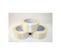 RFE Packing Strong Crossweave Reinforced Tape,3 Rolls of 50mm x 50m,Transparent Bi-Directional Filament Strapping Tape, Fiberglass Reinforced Tape,Heavy Duty Tape for Moving Bundling Sealing (3)