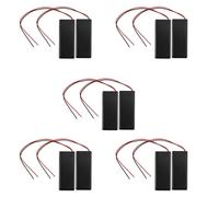 Rfeeuubft 10pcs 2 X AAA 3 V Battery Holder Case Box Wire on/OFF Switch M Cover