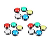 Rfeeuubft 15X Arcade Buttons 60mm Dome 2.36 Inch LED Push Button with Micro-Switch for Arcade Machine Video Games Console