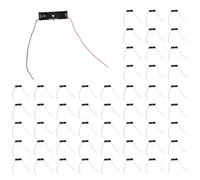 Rfeeuubft 200 Pcs Black 2-Wired 1x AA Battery Case Box Holder