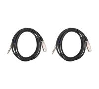 Rfeeuubft 2pcs 6.35mm 1/4 Inch TRS to XLR Male to Female Cable 3 Pin Female Plug Stereo Microphone Cable Audio Cord (6Ft)