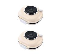Rfeeuubft 2pcs Portable Weekly Pill Organizer Box for Daily Medication - Mini 7-Day Travel Case 8x8x3.5cm