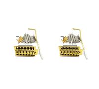 Rfeeuubft 2X Gold Guitar Tremolo Bridge Arm Springs with Boat Jack Socket Set for Electric Guitar Parts Accessories