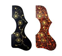 Rfeeuubft 2x Tortoise/Flower Decoration EJ200 Style Acoustic Guitar Pickguard