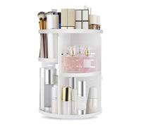 Rfeeuubft 360 Rotating Makeup Organizer,DIY Adjustable Holder,Foldable Cosmetic Storage Display Box