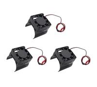 Rfeeuubft 3X 42mm Motor Cooling Fan Heat Sink for 1/10 E- E- Summit Arrma 1/8 Kraton Talion RC Car,Black