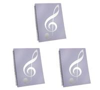 Rfeeuubft 3X Sheet Music Folder, 60 Pages Capacity, Sheet Music/Holder,Fits Letter Size A4, Writable & Detachable()