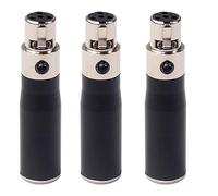 Rfeeuubft 3X XLR Mini 3 Pin Male to 4 Pin Female Audio Adapter Plug Connector Hi-Fi Signal Converter for Microphone Speaker