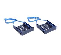 Rfeeuubft 4 x USB 3.0 Front Panel with 3.5Inch Device/HDD or 2.5Inch SSD/HDD to 5.25 Floppy to Optical Drive Bay Tray Bracket