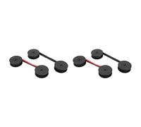 Rfeeuubft 4Pack Typewriter Ribbon Twin Spool Typewriter Ribbon Ink Twin Spool Ink Replacement Part for Most Typewriter(Red,Black)