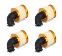 Rfeeuubft 4X Air Filter Sponge Open Alloy Aluminum 04104 for 1/10 RC Hobby Model Nitro Car,Gold
