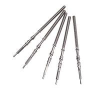 Rfeeuubft 5 Pieces Clock Movement Steel Stem Kit Clock Parts NH35 NH36 NH38 NH39 Movement Clock Stem Spare Parts, silver