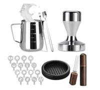 Rfeeuubft 51mm Espresso Tamper Set Espresso Kit Including Coffee Tamper, Milk Frothing Pitcher, WDT Tool Espresso, Tamper Mat