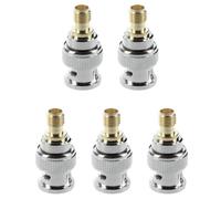 Rfeeuubft 5X BNC Male to SMA Female Plug Coax Adapter