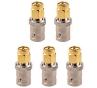 Rfeeuubft 5X SMA Male to Silver Tone BNC Female Connector Adapter