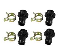 Rfeeuubft 8Pcs Barb Fitting Computer Water Cooling Radiator Copper Heatsinks Cooler Clamp for 3/8 Inch Id Tubing G1/4 Chromed Del