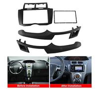 Rfeeuubft Car Radio Fascia Trim Kit, 2 Din Dvd Panel Installation Kit for Yaris Vitz Platz 2005 2006 2007 2008-2011