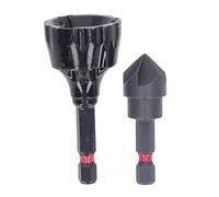Rfeeuubft Deburring Chamfer Tool Set, 2PCS External Internal Rotary Deburring & Chamfer Tool, External Debur Coverage