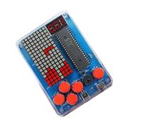 Rfeeuubft Game Console Production Kit DIY 51 Single-Chip Children Soldering Electronic Machine Game Set Color: Square-Red Light