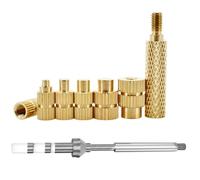 Rfeeuubft Heat Set Insert Tool M2-M8 Hot Melt Brass Knurled Nut Embedded Insertion Tip Adapter TS100/TS101 Soldering Iron