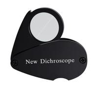Rfeeuubft New Pocket Dichroscope Jewelry Testing 21mm Lens Diameter White Light Foldable Design Clear Lens Dichroscope for Gem