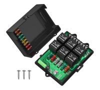 Rfeeuubft New RB-R6F6-3 Car Relay Box Modified Socket Car Junction Box Fuse 12V Automotive Universal Fuse Panel