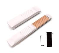 Rfeeuubft White Pocket Guitar Beginner'S Guitar Folk Music Four-String Finger Guitar Exerciser Auxiliary Chord Artifact