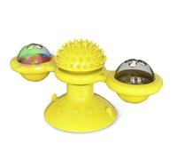 Rfeeuubft Windmill Cat Toys Interactive Pet Toys for Cats Puzzle Cat Game Toy with Turntable for Kittens Yellow