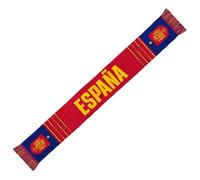 RFEF SPAIN SCARF 2026 - Official Scarf of the Spanish National Team - Red Design with Blue Bands, "SPAIN" in Yellow, RFEF Shield and Multicoloured Fringes