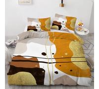 RFFLUX 3D Boho Bedding Sets King size 3 Pieces 220x230 Ultra Soft Reversible Abstract Aesthetic Duvet Cover with Zipper Closure Easy Care Quilt Cover with 2 Pillowcase（Style 221-12）