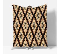 RFFLUX 3D Boho Throw Blankets 130x150 cm Soft Warm Cozy Microfiber Flannel Fleece Retro Aesthetic Blanket Sofa Lightweight Summer Machine Washable Bedspread for Bed and Couch（Style 131-20）