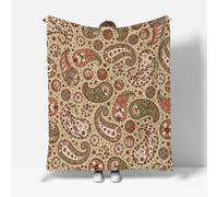 RFFLUX 3D Boho Throw Blankets 130x150 cm Soft Warm Cozy Microfiber Flannel Fleece Retro Aesthetic Blanket Sofa Lightweight Summer Machine Washable Bedspread for Bed and Couch（Style 136-19）