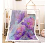 RFFLUX 3D Flower Throw Blanket 150x200 cm Winter Soft Warm Cozy Abstract, Flower Sherpa Blanket Sofa Lightweight Microfiber Machine Washable Bedspread for Bed and Couch（Style 209-16）