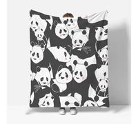 RFFLUX 3D Panda Throw Blankets 130x150 cm Soft Warm Cozy Microfiber Flannel Fleece Cute Panda Blanket Sofa Lightweight Summer Machine Washable Bedspread for Bed and Couch（Style 159-2）