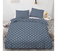RFFLUX 3D Polka Dot Single Duvet Cover Set 2 Pieces 135x200 Soft Microfiber Reversible Quilt Cover with Zipper Closure Easy Care Dots Bedding Set with Pillowcase（Style 137-10）