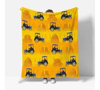 RFFLUX 3D Tractor Throw Blankets 100x130 cm Soft Warm Cozy Microfiber Flannel Fleece Cartoon Farm Blanket Sofa Lightweight Summer Machine Washable Bedspread for Bed and Couch（Style 149-12）
