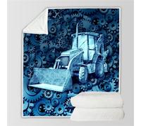 RFFLUX 3D Tractor Throw Blankets 130x150 cm Soft Warm Cozy Microfiber Flannel Fleece Tractor Blanket Sofa Lightweight Summer Machine Washable Bedspread for Bed and Couch（Style 60-17）
