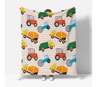 RFFLUX 3D Tractor Throw Blankets 150x200 cm Soft Warm Cozy Microfiber Flannel Fleece Cartoon Truck Blanket Sofa Lightweight Summer Machine Washable Bedspread for Bed and Couch（Style 149-13）