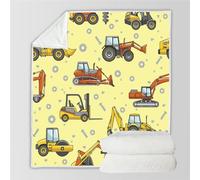 RFFLUX 3D Tractor Throw Blankets 150x200 cm Soft Warm Cozy Microfiber Flannel Fleece Tractor Blanket Sofa Lightweight Summer Machine Washable Bedspread for Bed and Couch（Style 19-16）