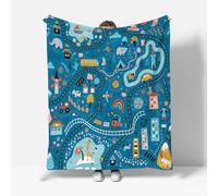 RFFLUX 3D Tractor Throw Blankets 220x240 cm Soft Warm Cozy Microfiber Flannel Fleece Cartoon Farm Blanket Sofa Lightweight Summer Machine Washable Bedspread for Bed and Couch（Style 150-14）