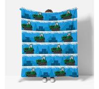 RFFLUX 3D Tractor Throw Blankets 220x240 cm Soft Warm Cozy Microfiber Flannel Fleece Cartoon Tractor Blanket Sofa Lightweight Summer Machine Washable Bedspread for Bed and Couch（Style 150-17）