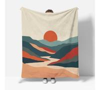 RFFLUX Boho Throw Blankets 150x200 cm Soft Warm Cozy Microfiber Fleece Flannel Abstract Aesthetic Blanket Sofa Lightweight Summer Machine Washable Bedspread for Bed Couch（Style 229-8）