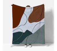 RFFLUX Boho Throw Blankets 150x200 cm Soft Warm Cozy Microfiber Fleece Flannel Abstract Aesthetic Blanket Sofa Lightweight Summer Machine Washable Bedspread for Bed Couch（Style 224-7）