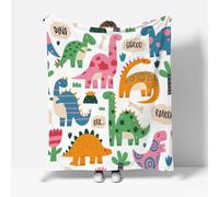 RFFLUX Dino Throw Blankets 130x150 cm Soft Warm Cozy Microfiber Fleece Flannel Cute Dinosaur Blanket Sofa Lightweight Summer Machine Washable Bedspread for Bed Couch（Style 220-2）
