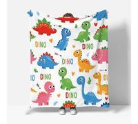 RFFLUX Dino Throw Blankets 180x220 cm Soft Warm Cozy Microfiber Fleece Flannel Cute Dinosaur Blanket Sofa Lightweight Summer Machine Washable Bedspread for Bed Couch（Style 216-2）